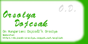 orsolya dojcsak business card